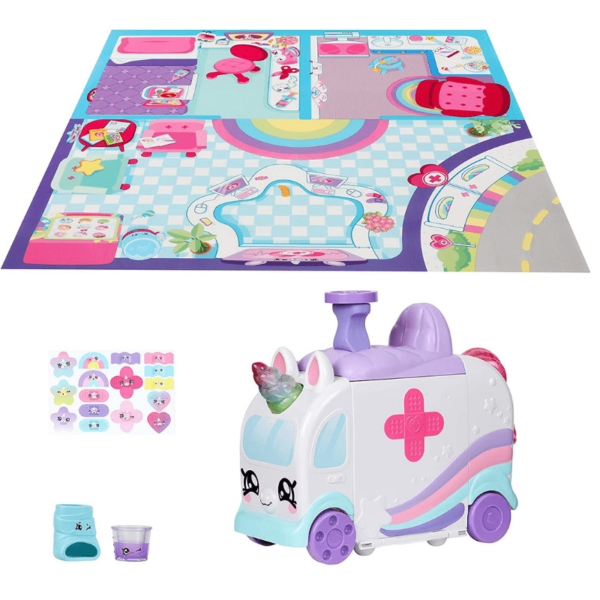 Kindi Kids Hospital Corner - Unicorn Ambulance - Playmat Included